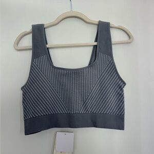 Fabletics Charcoal Striped Sports Bra (part of set)